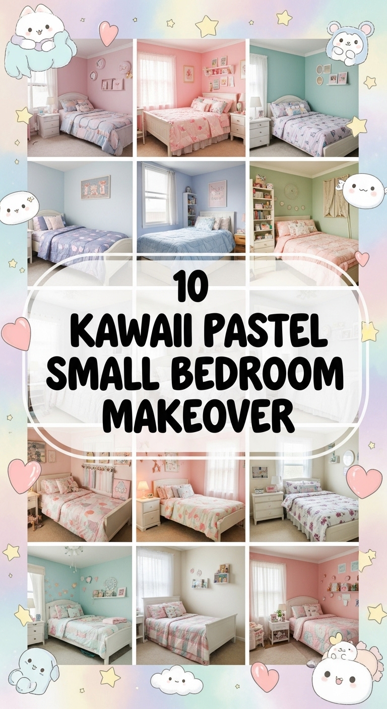 10 Kawaii Pastel Small Bedroom Makeover