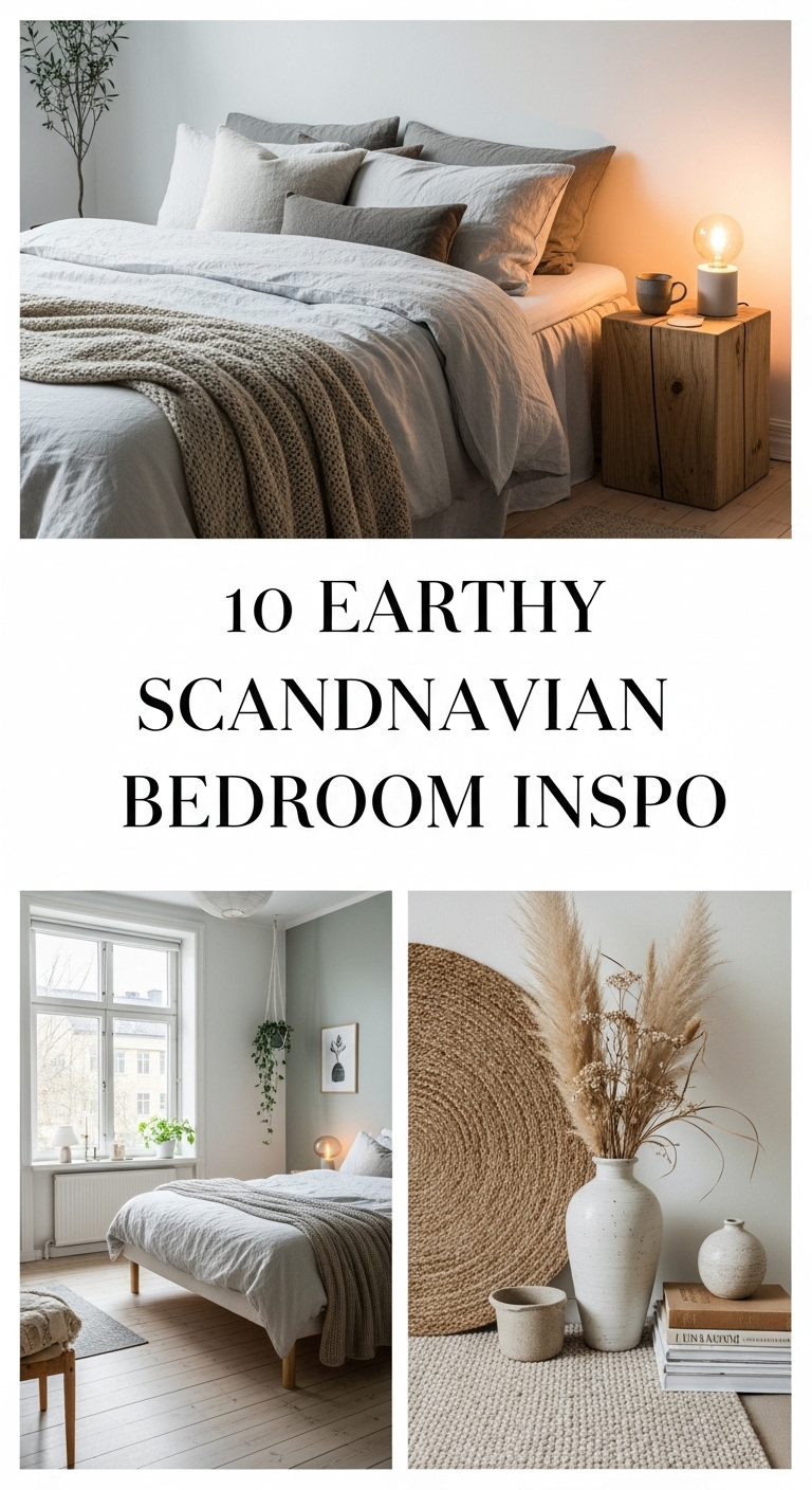 10 Earthy Scandinavian Bedroom Inspo