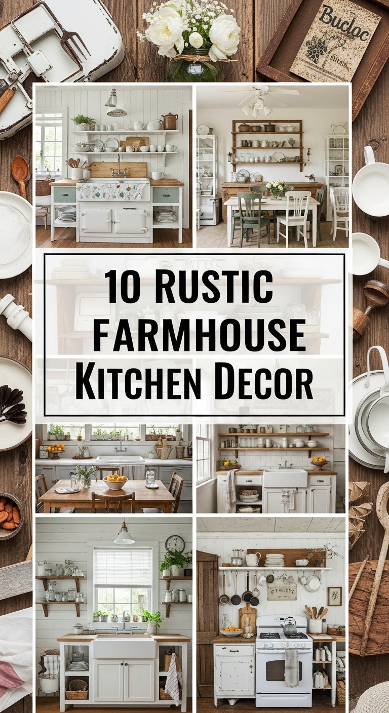 10 Rustic Farmhouse Kitchen Decor