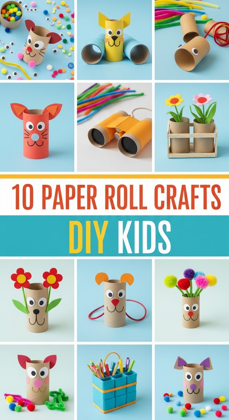 10 Paper Roll Crafts Diy Kids