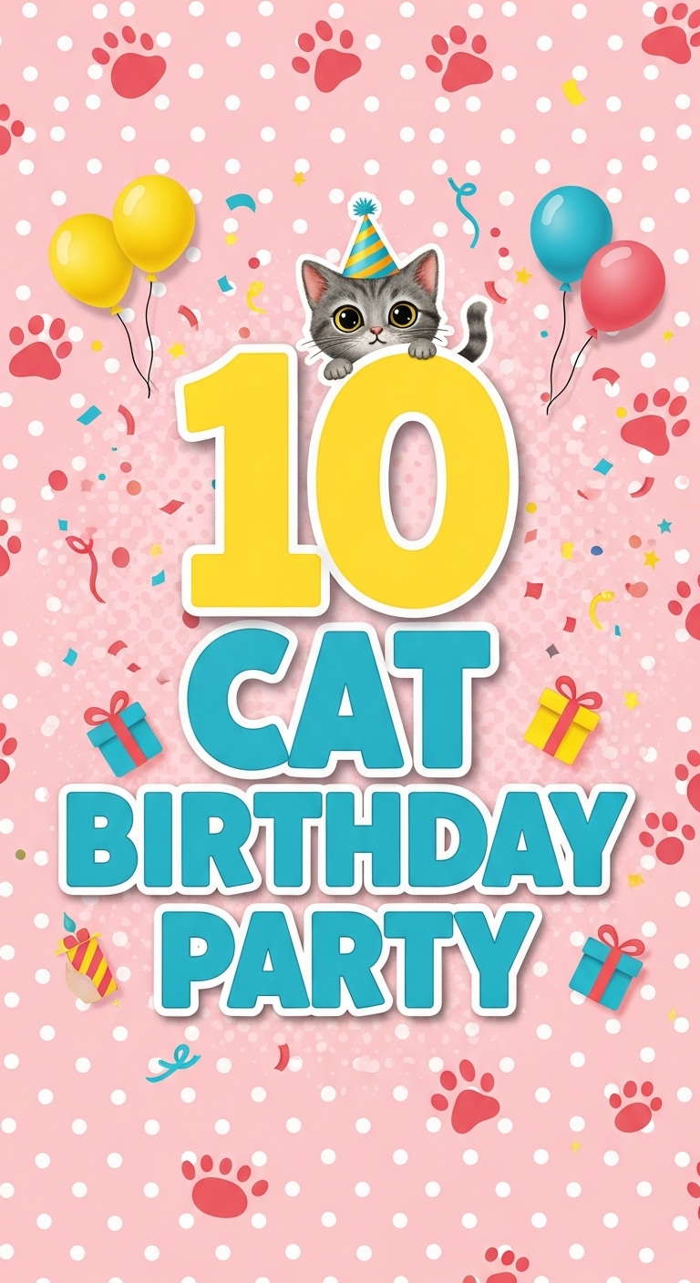 10 Cat Birthday Party