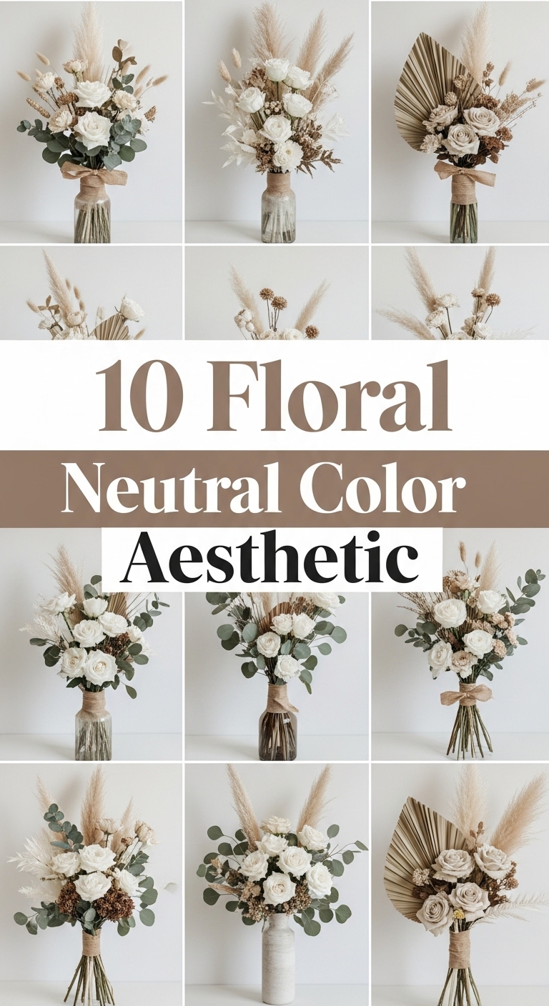 10 Floral Neutral Color Aesthetic