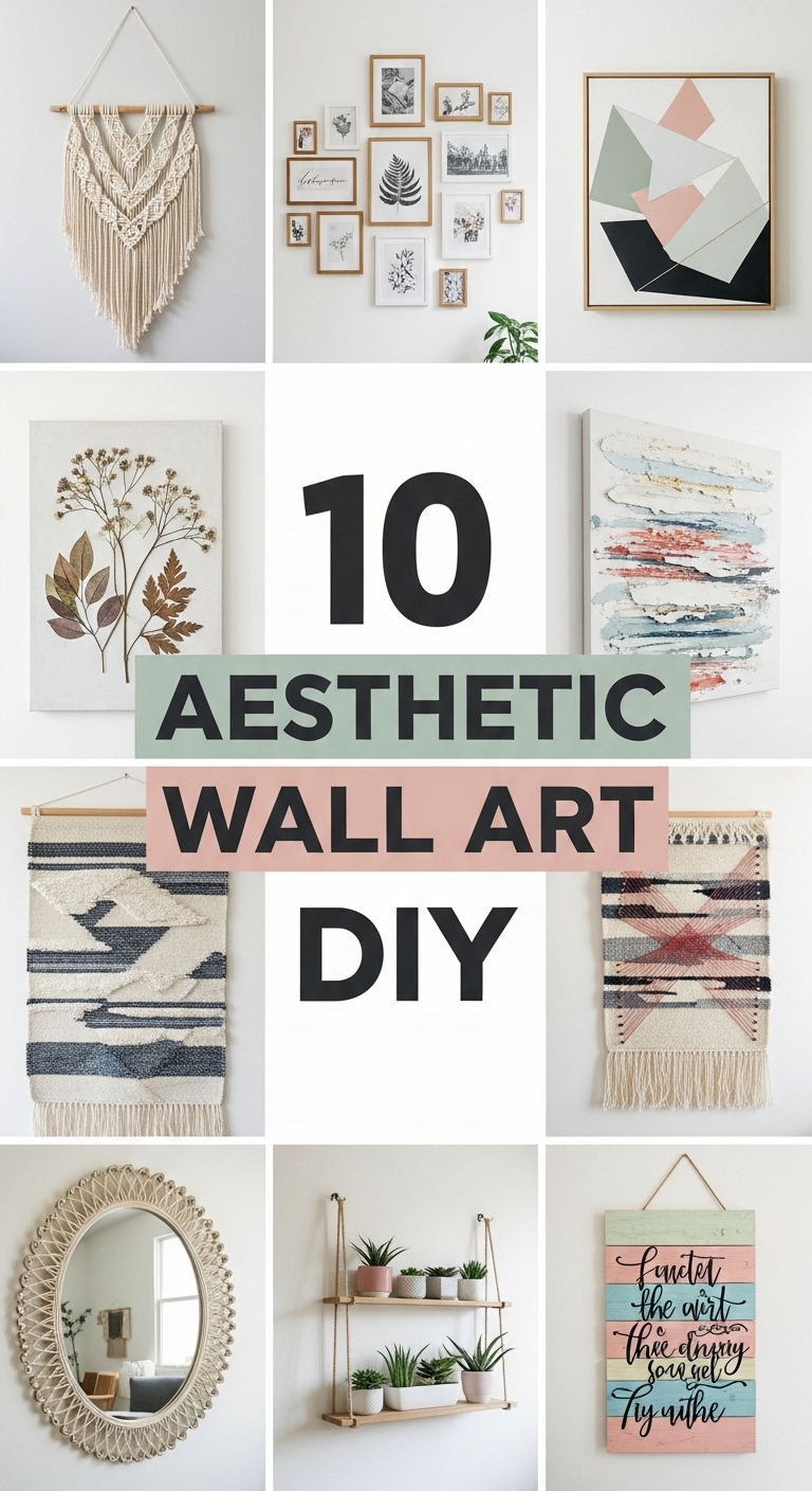10 Aesthetic Wall Art Diy