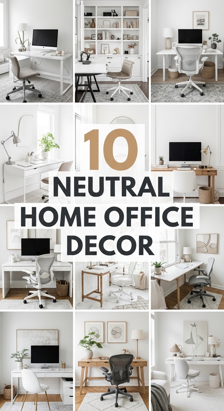 10 Neutral Home Office Decor