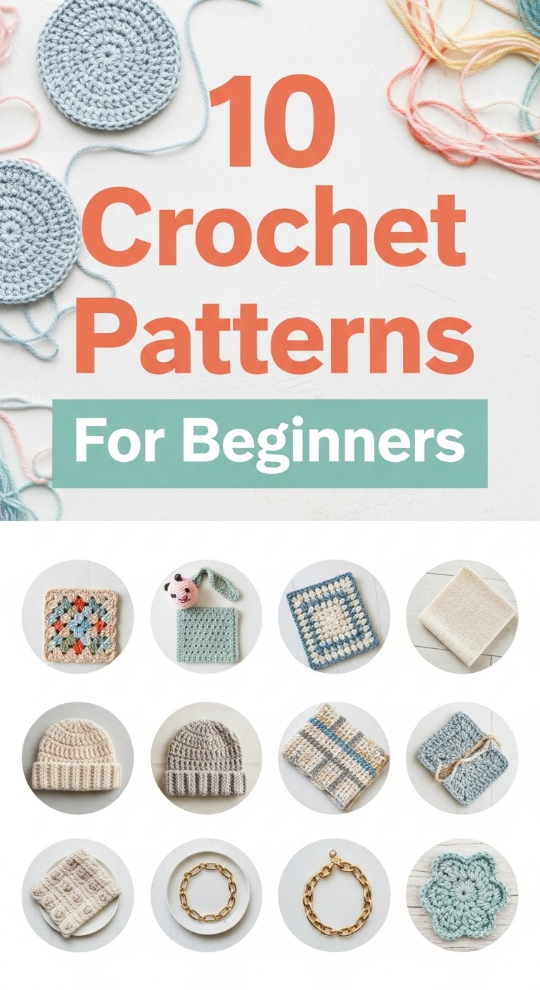 10 Crochet Patterns For Beginners