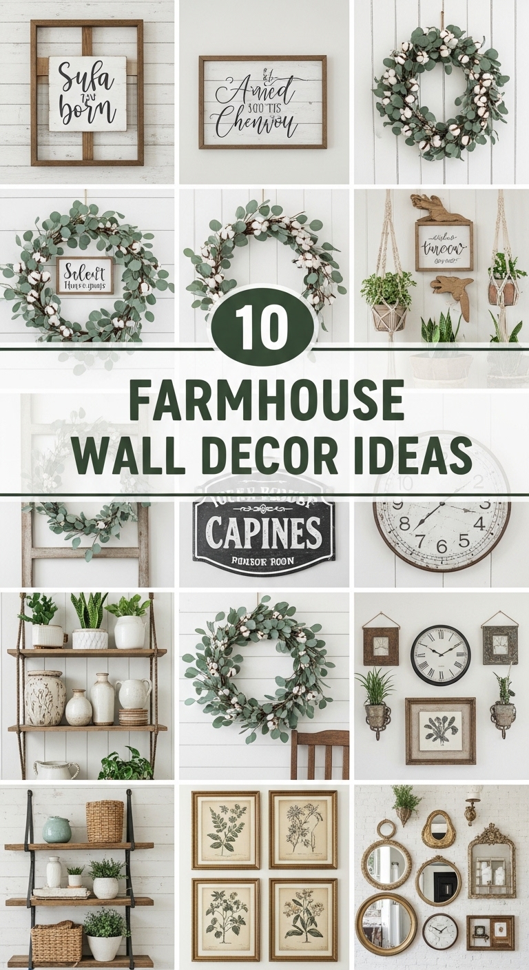 10 Farmhouse Wall Decor Ideas