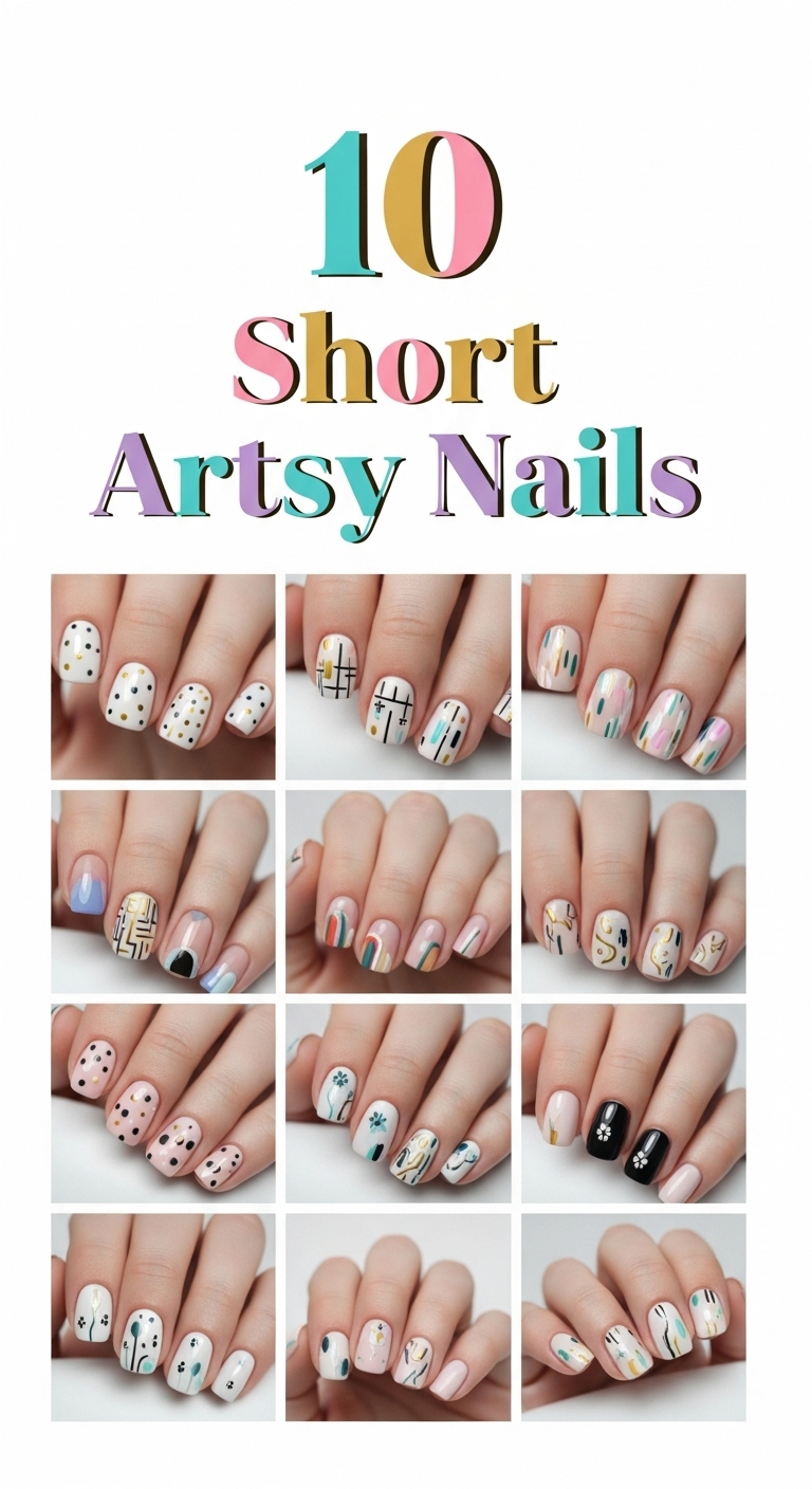 10 Short Artsy Nails