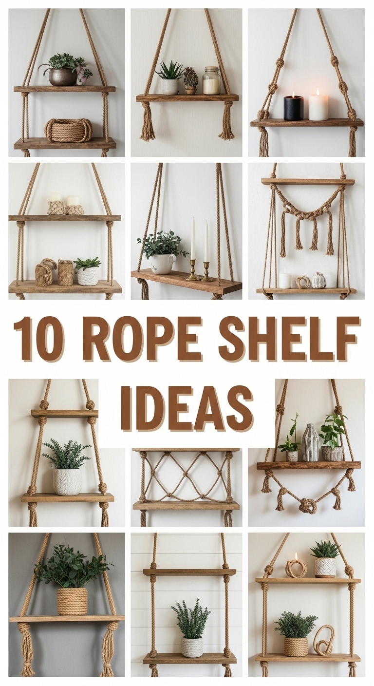 10 Rope Shelf Ideas