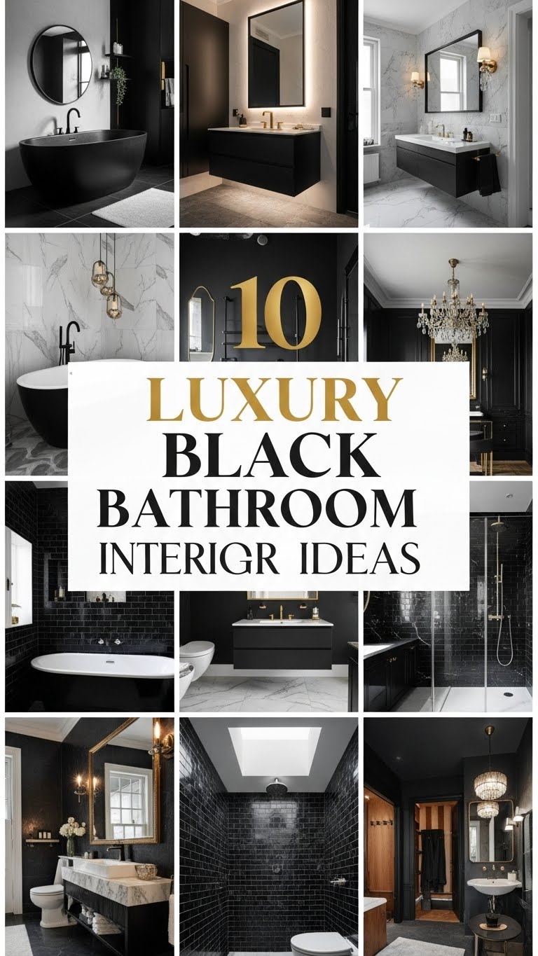 10 Luxury Black Bathroom Interior Design Ideas