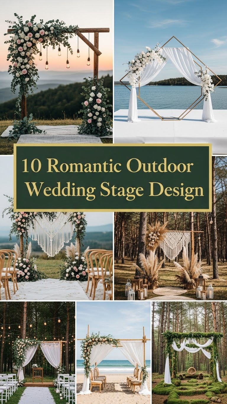 10 Romantic Outdoor Wedding Stage Design