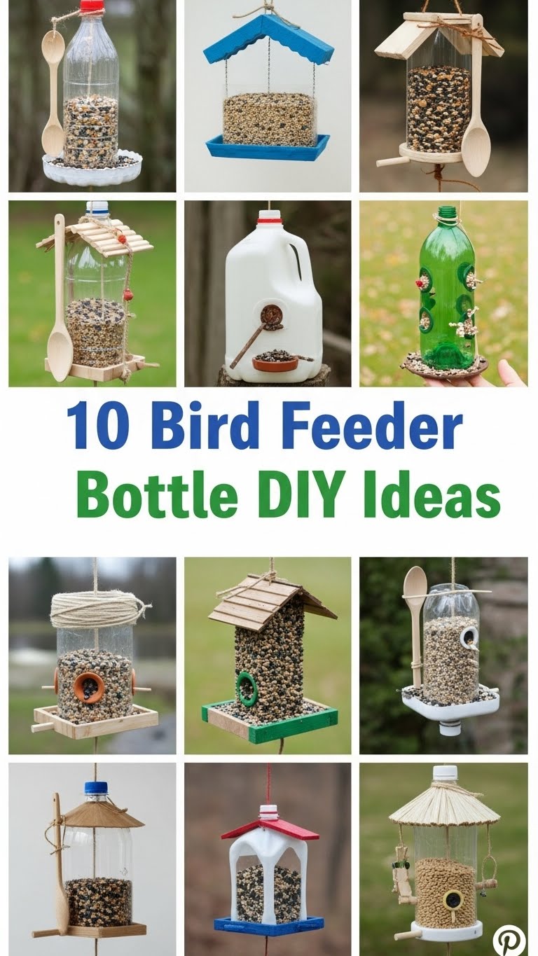 10 Bird Feeder Bottle DIY Ideas