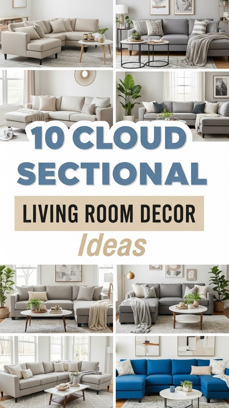10 Cloud Sectional Living Room Decor Ideas