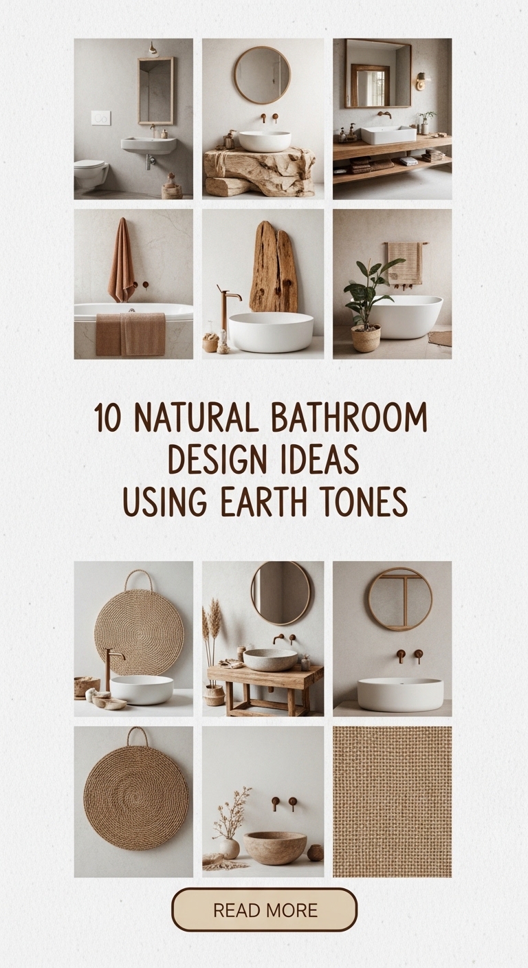 10 Natural Bathroom Design Ideas Using Earth Tones