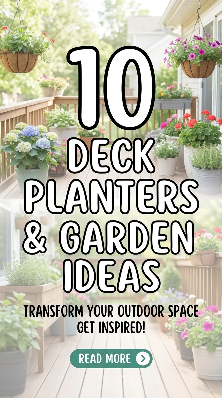 10 Deck Planters and Garden Ideas