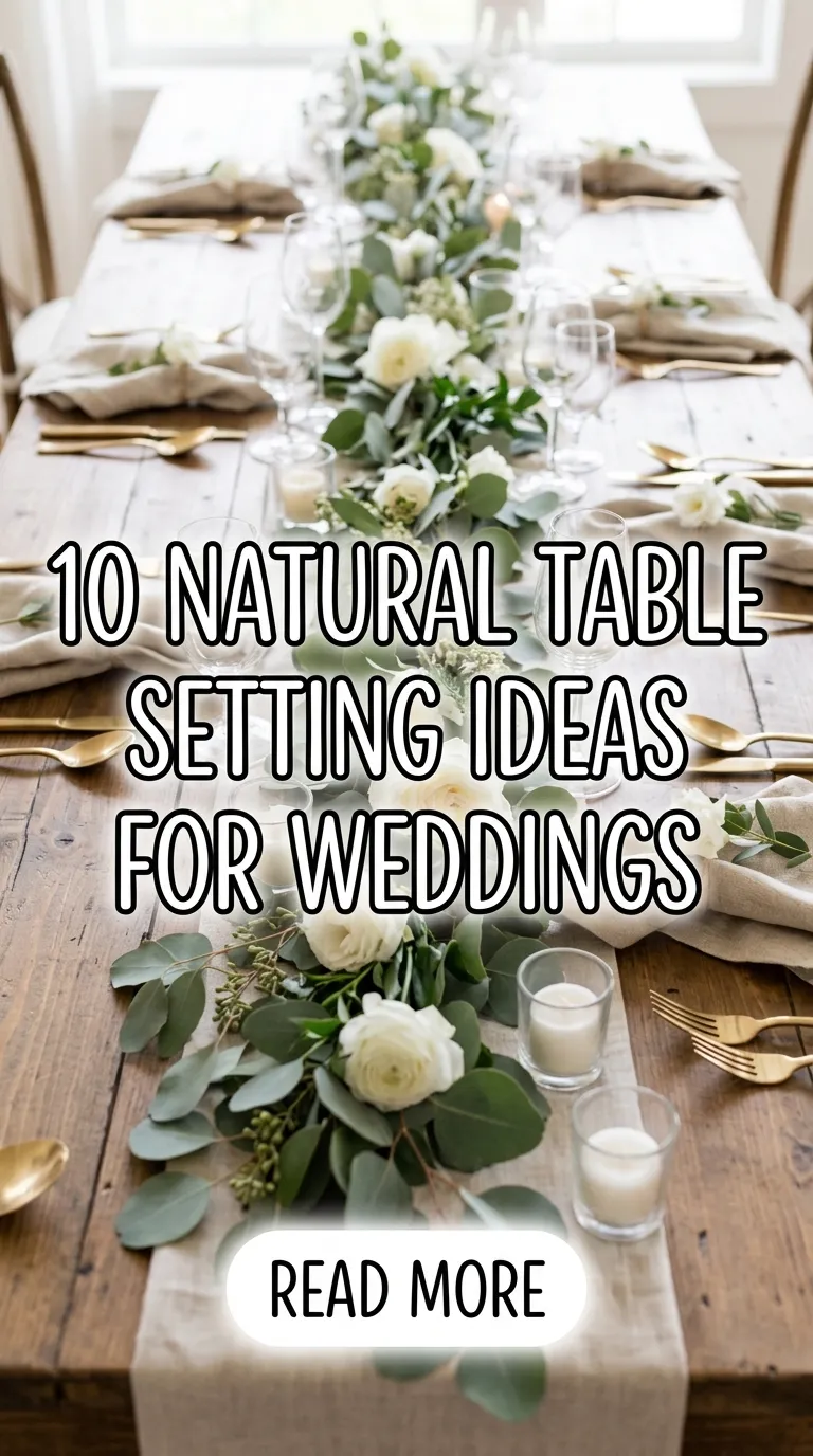 10 Natural Table Setting Ideas for Weddings