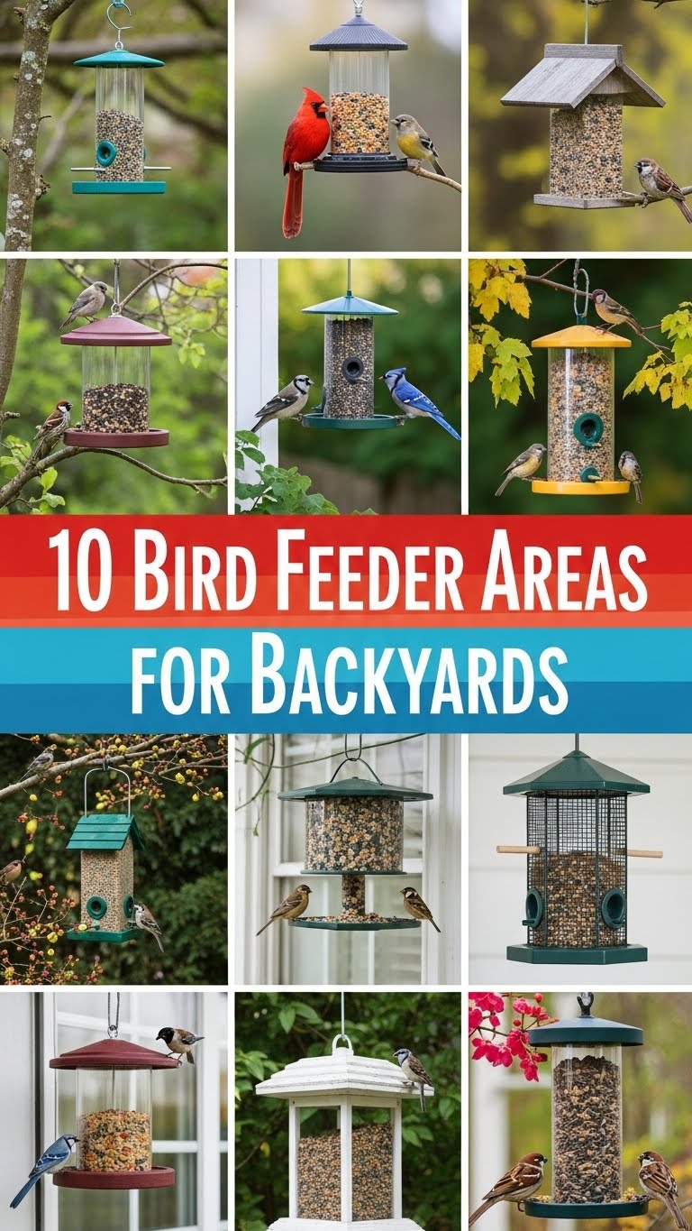 10 Bird Feeder Areas for Backyards