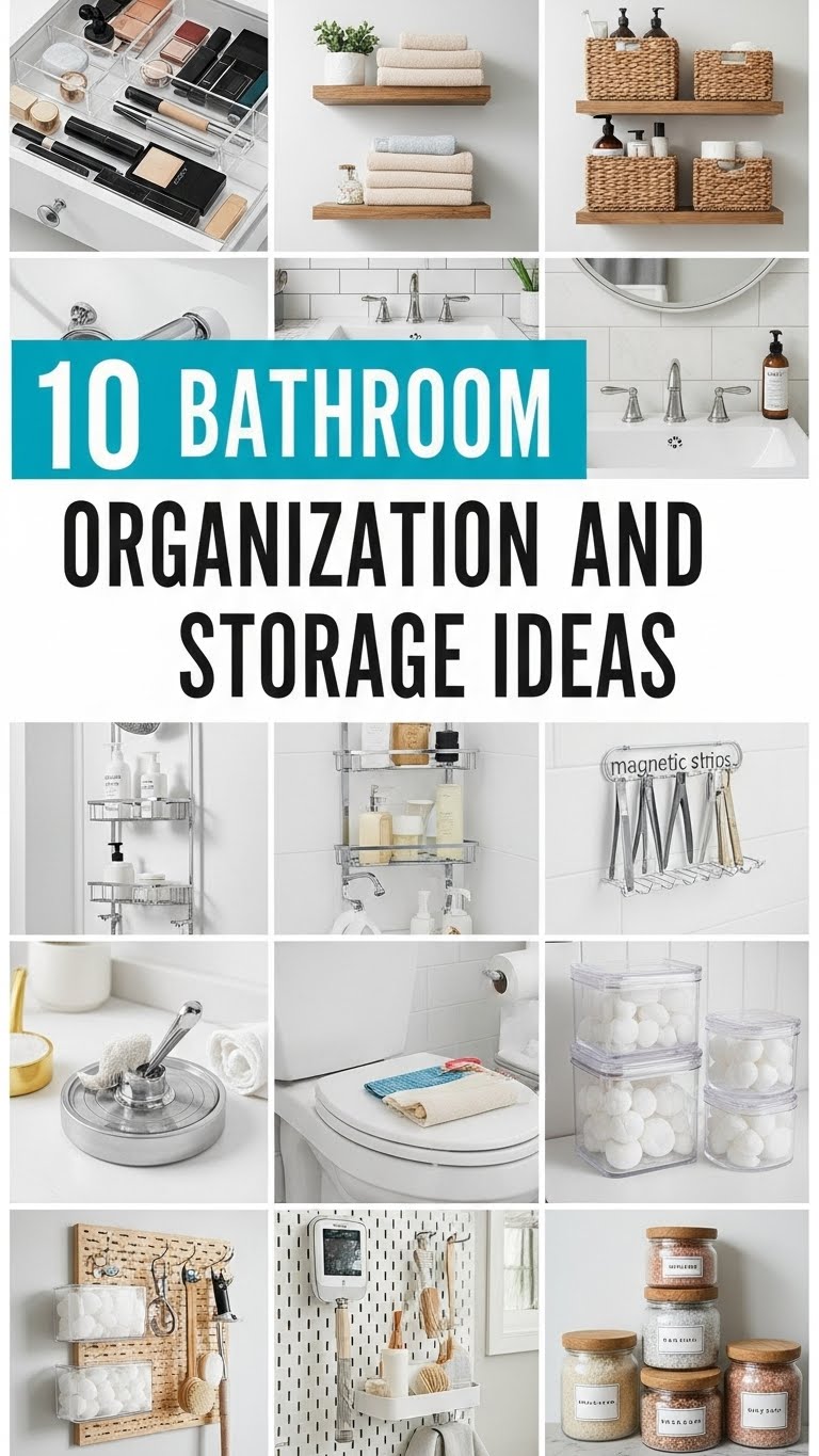 10 Bathroom Organization and Storage Ideas