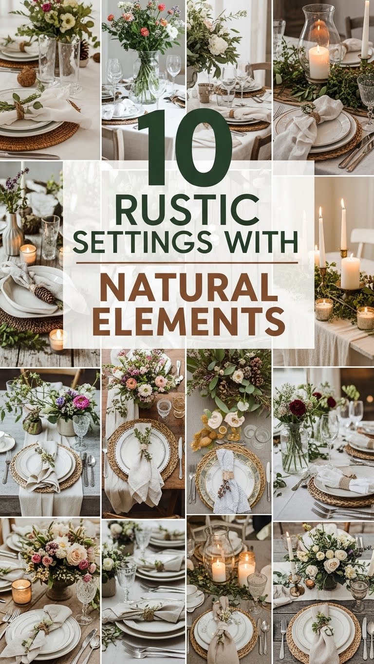 10 Rustic Table Settings with Natural Elements