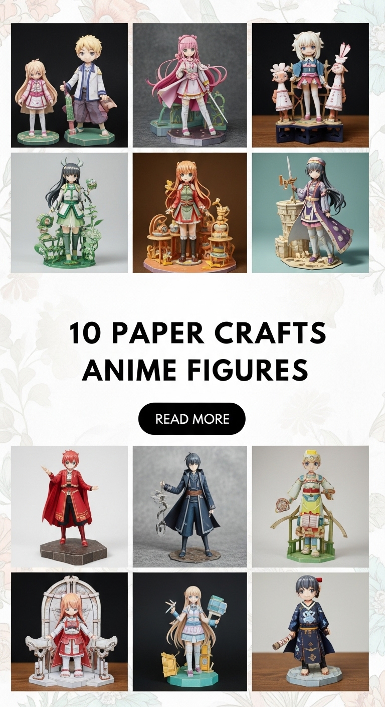 10 Paper Crafts Anime Figures