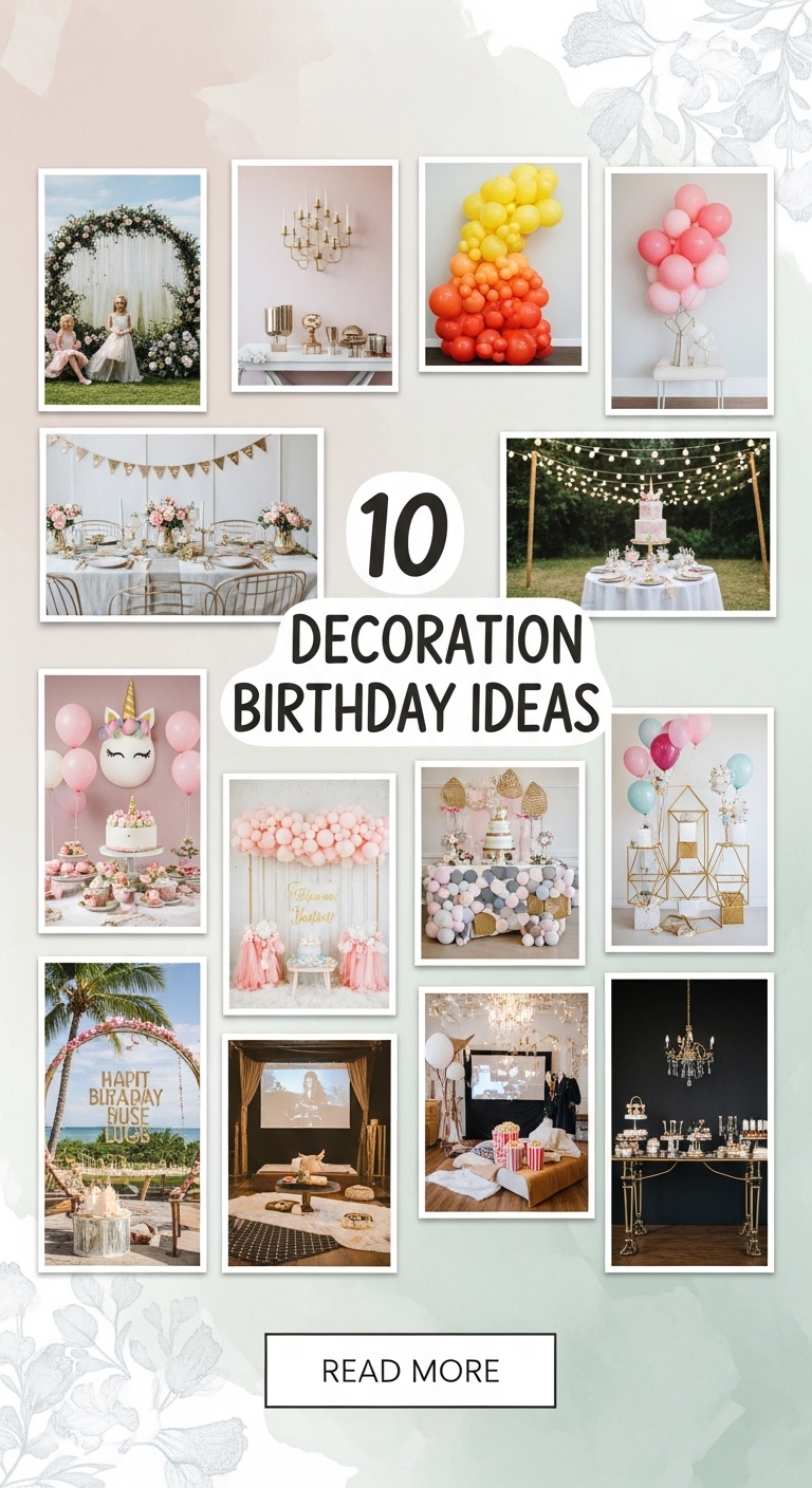 10 Decoration Birthday Ideas